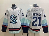 Seattle Kraken 21 Kraken White Adidas Jersey,baseball caps,new era cap wholesale,wholesale hats
